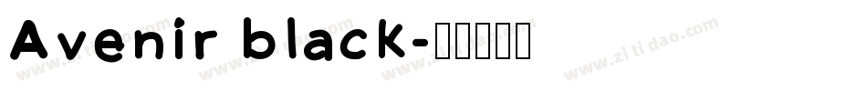 Avenir black字体转换